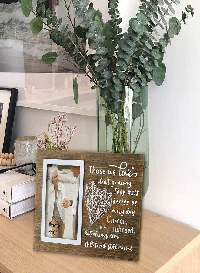 Buecasa Wooden Memorial Picture Frame 4x6 Inches Photo - Bereavement Sympathy Gifts for Loss of Loved One - Image 3